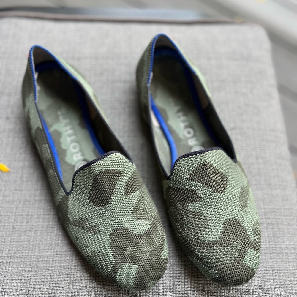Rothy’s The Loafer in Olive Camo